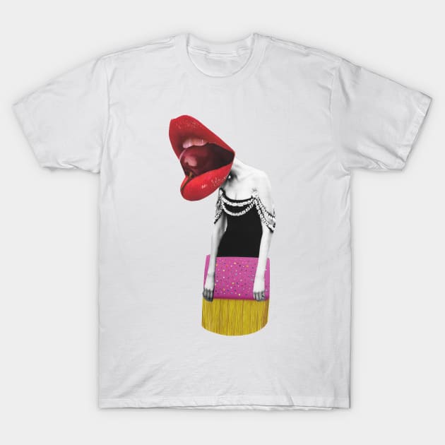 High Fashion Bored Girl T-Shirt by Luca Mainini